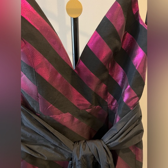 REBECCA VALLANCE Adaline metallic striped jacquard mini dress - Picture 6 of 9